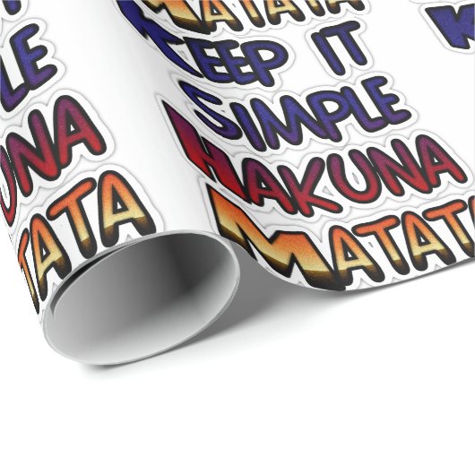 Houd het eenvoudig Hakuna Matata Art Print Cadeaupapier (Rol Hoek)