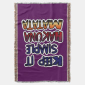 Houd het eenvoudig Hakuna Matata Art Print Deken (Voorkant Verticaal)