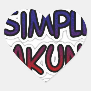 Houd het eenvoudig Hakuna Matata Art Print Hart Sticker