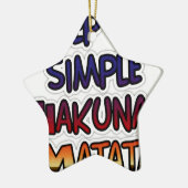 Houd het eenvoudig Hakuna Matata Art Print Keramisch Ornament (Links)