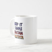 Houd het eenvoudig Hakuna Matata Art Print Koffiemok (Voorkant links)