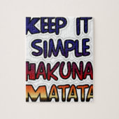 Houd het eenvoudig Hakuna Matata Art Print Legpuzzel (Verticaal)