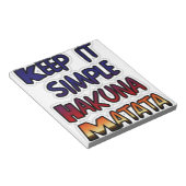 Houd het eenvoudig Hakuna Matata Art Print Notitieblok (Schuin)