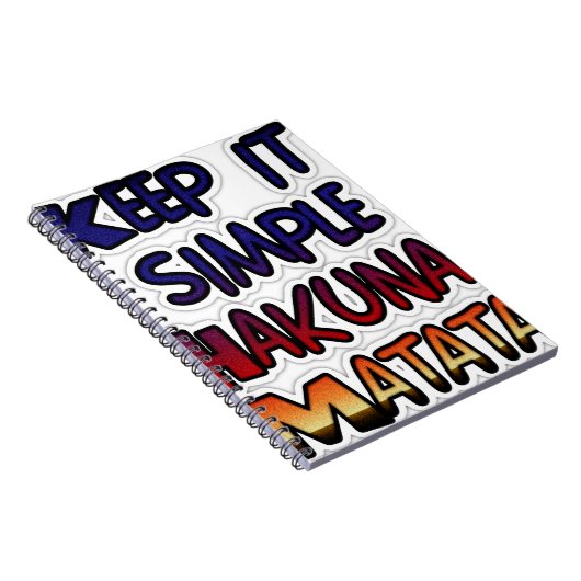 Houd het eenvoudig Hakuna Matata Art Print Notitieboek (Rechterzijde)