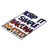 Houd het eenvoudig Hakuna Matata Art Print Notitieboek (Linkerzijde)