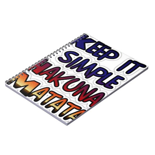 Houd het eenvoudig Hakuna Matata Art Print Notitieboek (Linkerzijde)