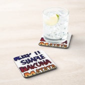 Houd het eenvoudig Hakuna Matata Art Print Onderzetter (Rechterzijde)