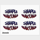 Houd het eenvoudig Hakuna Matata Art Print Ovale Sticker (Vel)