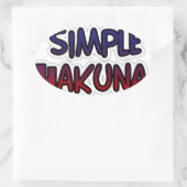 Houd het eenvoudig Hakuna Matata Art Print Ovale Sticker (Tas)