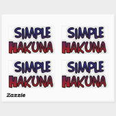 Houd het eenvoudig Hakuna Matata Art Print Rechthoekige Sticker (Vel)