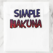 Houd het eenvoudig Hakuna Matata Art Print Rechthoekige Sticker (Tas)