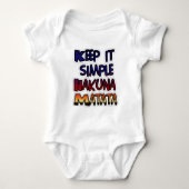 Houd het eenvoudig Hakuna Matata Art Print Romper (Voorkant)
