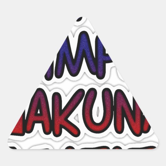 Houd het eenvoudig Hakuna Matata Art Print Sticker (Voorkant)