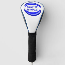Houd het eenvoudig Quote Recovery Slogan Blauw Golfheadcover