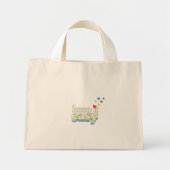 Houd het eenvoudig Retro Pride typografie ontwerp Mini Tote Bag (Voorkant)
