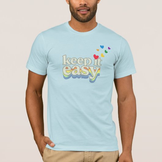 Houd het eenvoudig Retro Pride typografie ontwerp T-shirt (Voorkant)