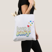 Houd het eenvoudig Retro Pride typografie ontwerp Tote Bag (Dichtbij)