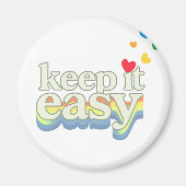 Houd het eenvoudig Retro Pride-typografieontwerp Magneet (Voorkant)
