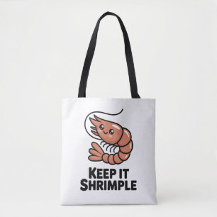 Houd het Garnalig Kawaii Garnaal Tote Bag