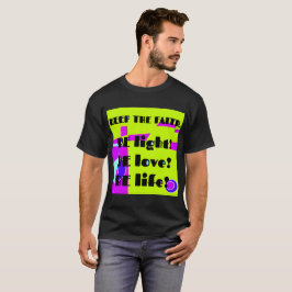 Houd het geloof - lime groene magenta t-shirt