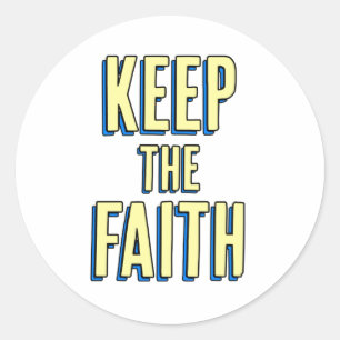 Houd het geloof ronde sticker