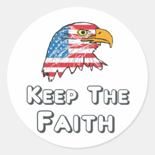 Houd het geloof ronde sticker