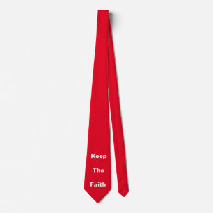Houd het geloof Stropdas - 2 (wit/rood)