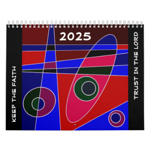 Houd het geloof - Vertrouw op de HEER (Blauw Rood) Kalender