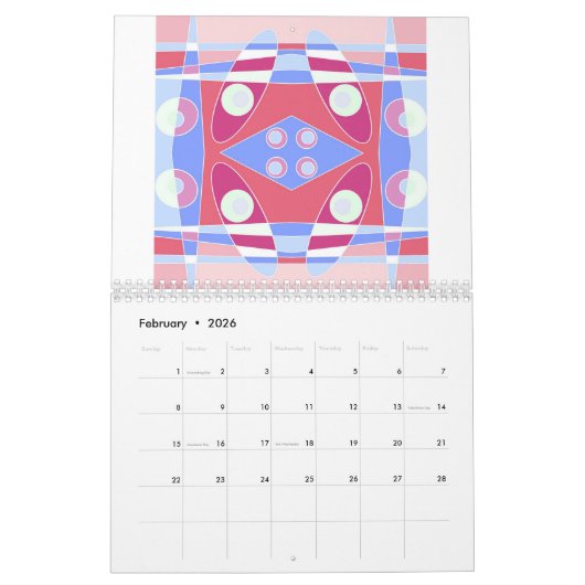 Houd het geloof - Vertrouw op de HEER (Blauw Rood) Kalender (Feb 2026)