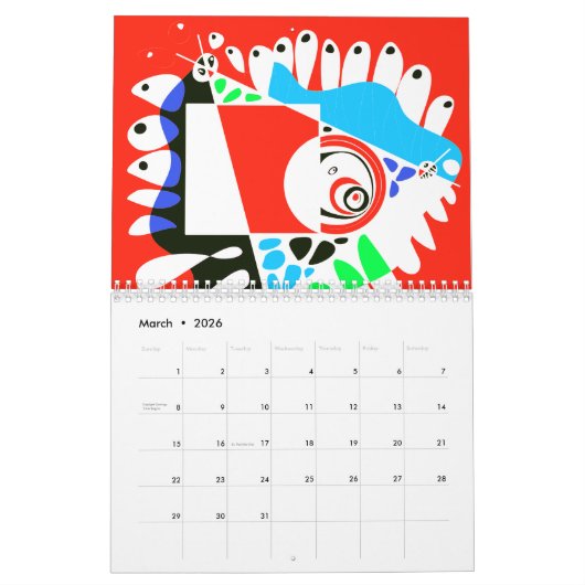 Houd het geloof - Vertrouw op de HEER (Blauw Rood) Kalender (Mar 2026)