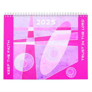Houd het geloof - Vertrouwen in de Heer (roze) kal Kalender
