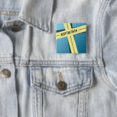 Houd het geloof vierkante button 5,1 cm (In situ)