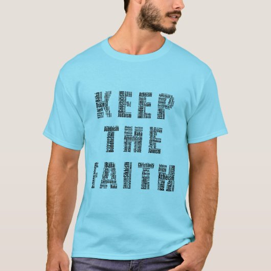 Houd het geloof (zwart) t-shirt (Voorkant)