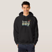 Houd het gemakkelijk retro Pride-typografie ontwer Hoodie (Voorkant volledig)
