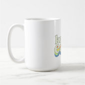 Houd het gemakkelijk Retro Pride typografie ontwer Koffiemok (Links)