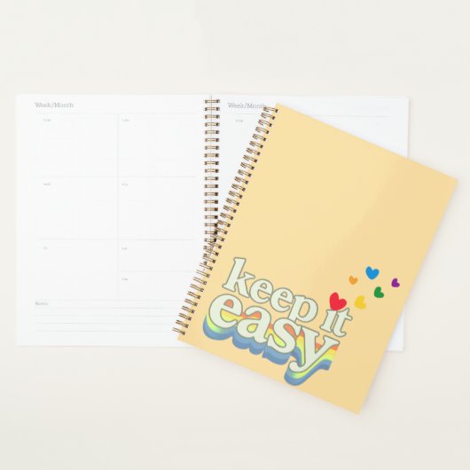 Houd het gemakkelijk retro Pride-typografie ontwer Planner (Display)