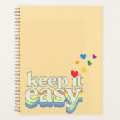 Houd het gemakkelijk retro Pride-typografie ontwer Planner (Voorkant)