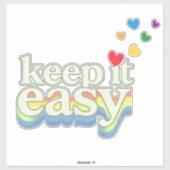 Houd het gemakkelijk retro Pride-typografie ontwer Sticker (Vel)