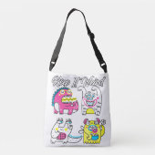Houd het gewoon vreemd crossbody tas (Achterkant)