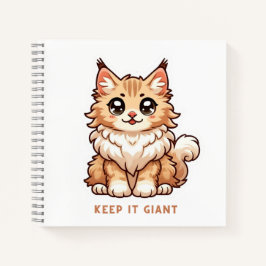 Houd het Giant kitten op Notitieboek