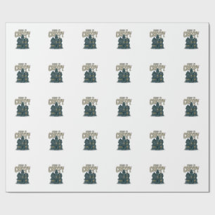 Houd het griezelige vintage spookhuis Halloween De Cadeaupapier