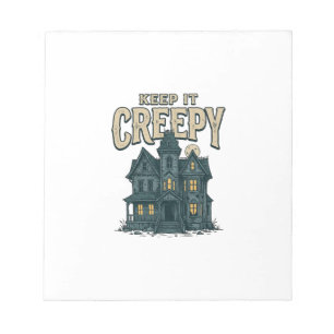 Houd het griezelige vintage spookhuis Halloween De Notitieblok