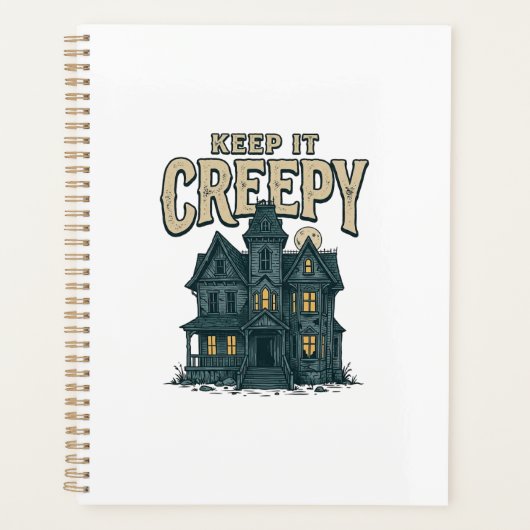 Houd het griezelige vintage spookhuis Halloween De Planner (Voorkant)