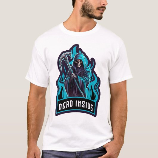 Houd het grimmig dood binnen grappig grafisch gesc t-shirt (Voorkant)