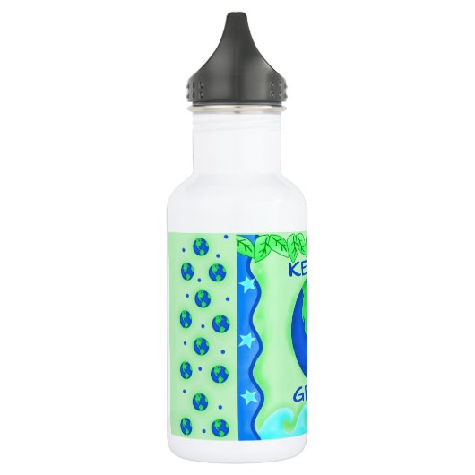 Houd het groen waterfles (Links)