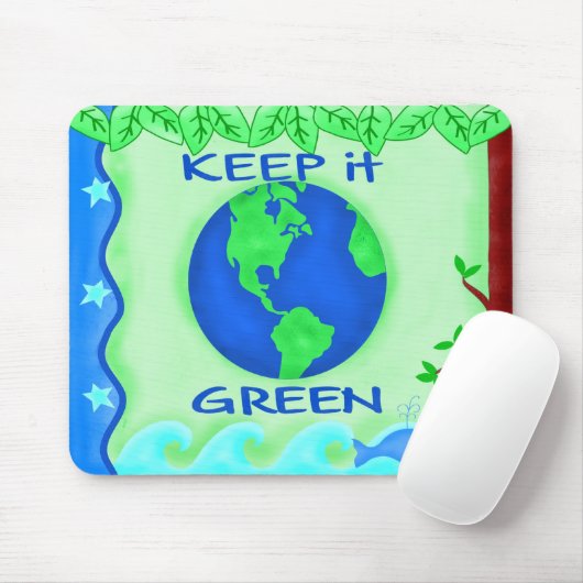 Houd het groene Muismat (Met muis)