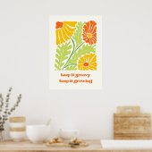 Houd het groovy en laat het groeien poster (Keuken)