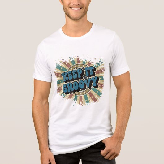 Houd het groovy Tri-Blend shirt (Voorkant)