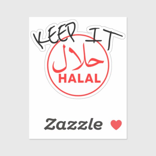 Houd het Halal Rode Stempel Grappige Moslim Sticker (Vel)