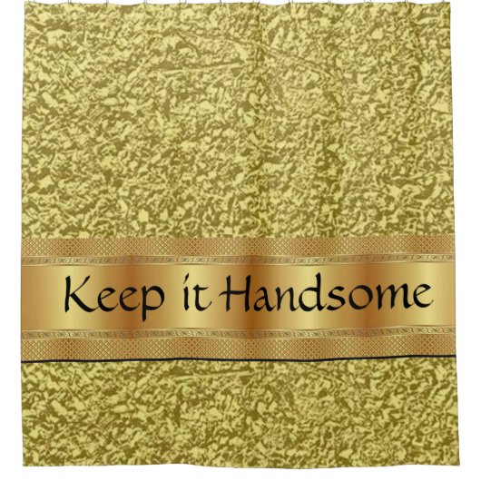 Houd het handige douchetriem Gold Douchegordijn (Voorkant)